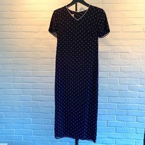 Talbot's Navy Petite Midi Dress